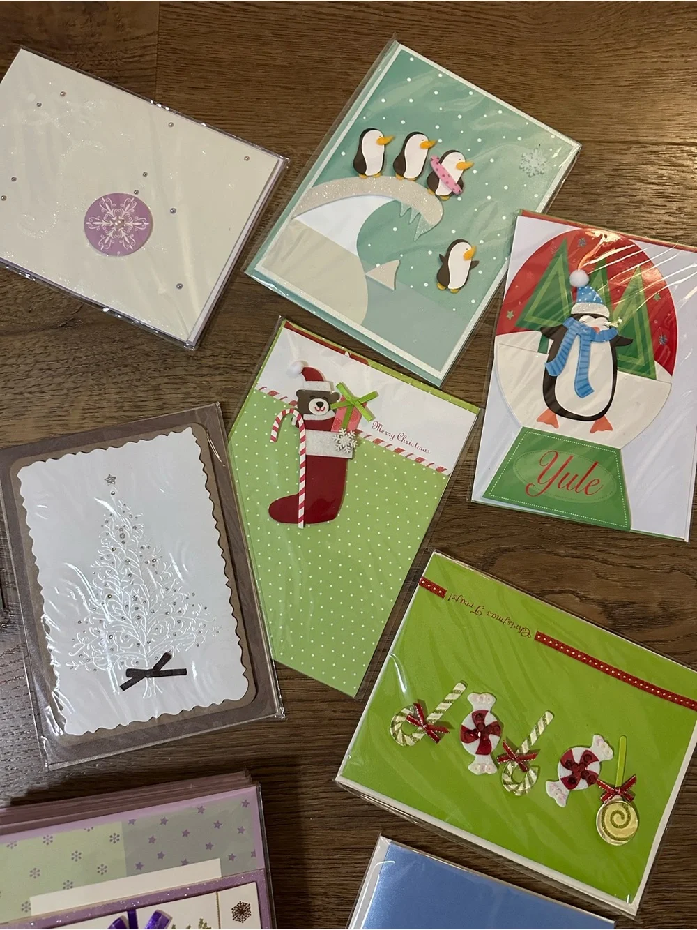 20 Individually Wrapped Burgoyne Hand Crafted 3D Christmas Cards w/ Envelopes